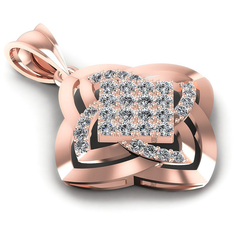 Round Diamonds 0.95CT Fashion Pendant in 18KT Yellow Gold