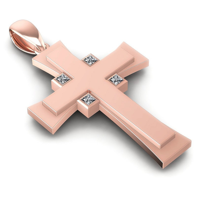 Princess Diamonds 0.10CT Religious Pendant in 18KT Yellow Gold