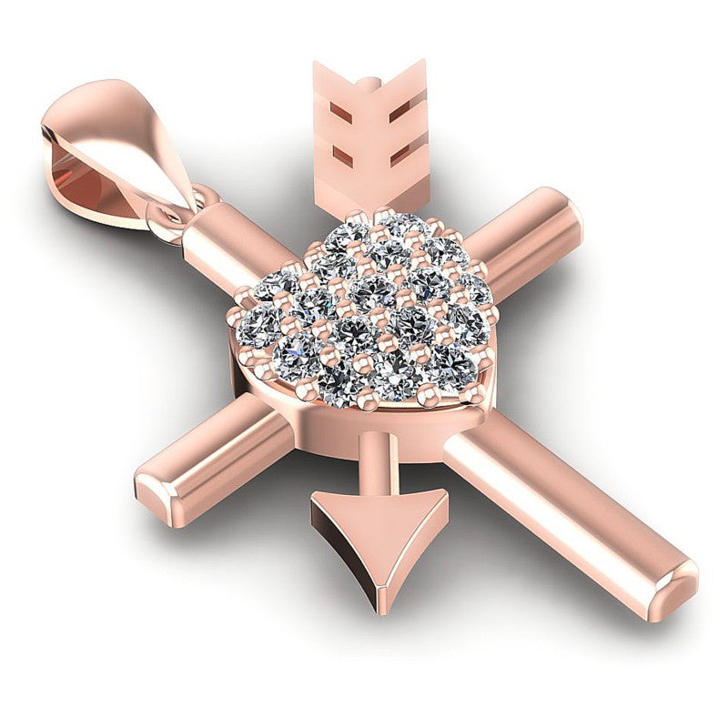 Round Diamonds 0.35CT Religious Pendant in 18KT Yellow Gold