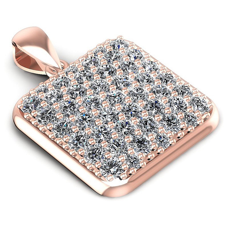 Round Diamonds 1.70CT Fashion Pendant in 18KT Yellow Gold