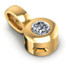Round Diamonds 0.20CT Solitaire Pendant in 14KT Yellow Gold