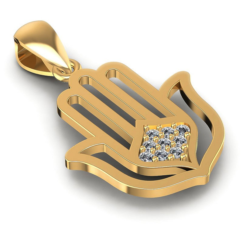 Round Cut Diamonds Fashion Pendant in 14KT Yellow Gold