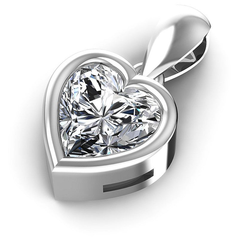 Heart Diamonds 0.35CT Solitaire Pendant in 14KT Rose Gold