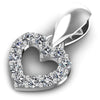 Round Diamonds 0.15CT Heart Pendant in 14KT Rose Gold