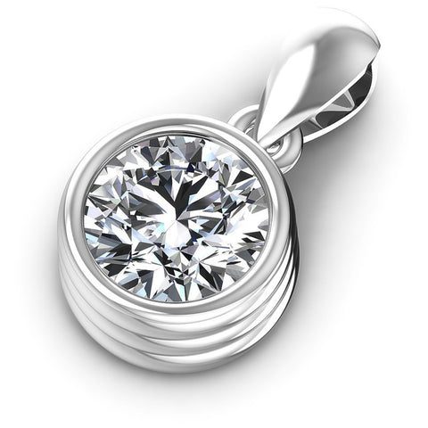 Round Diamonds 0.35CT Solitaire Pendant in 14KT Rose Gold