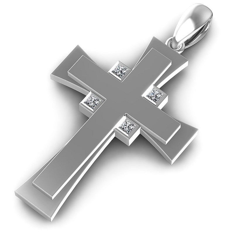 Princess Diamonds 0.10CT Religious Pendant in 14KT Rose Gold