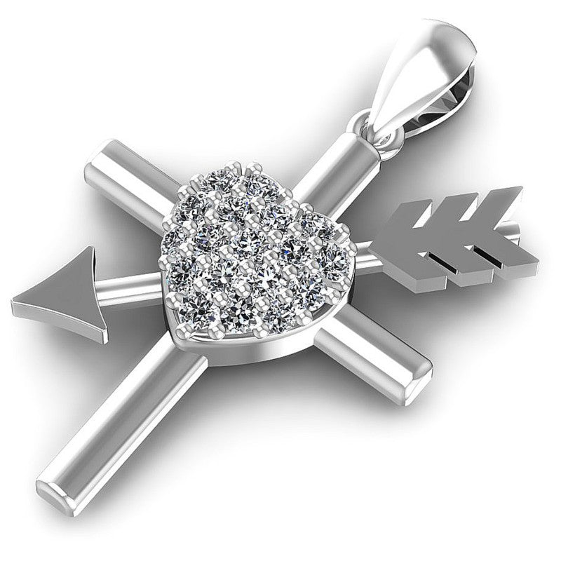 Round Diamonds 0.35CT Religious Pendant in 14KT Rose Gold