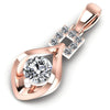 Round Diamonds 0.60CT Fashion Pendant in 18KT Rose Gold