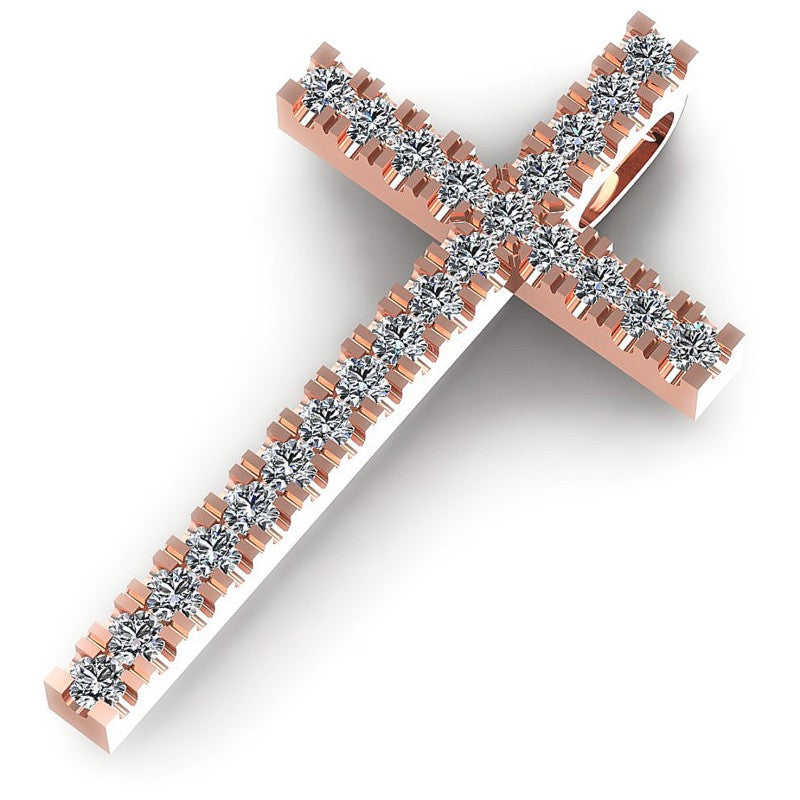 Round Diamonds 0.20CT Religious Pendant in 18KT Rose Gold
