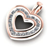 Round Diamonds 0.25CT Heart Pendant in 18KT Rose Gold