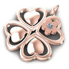 Round Diamonds 0.05CT Heart Pendant in 18KT Rose Gold
