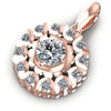 Round Diamonds 1.10CT Fashion Pendant in 18KT Rose Gold