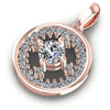 Round Diamonds 0.90CT Fashion Pendant in 18KT Rose Gold