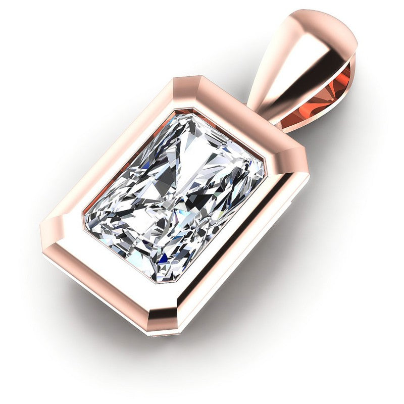 Radiant Diamonds 0.35CT Solitaire Pendant in 18KT Rose Gold