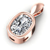 Cushion Diamonds 0.35CT Solitaire Pendant in 18KT Rose Gold