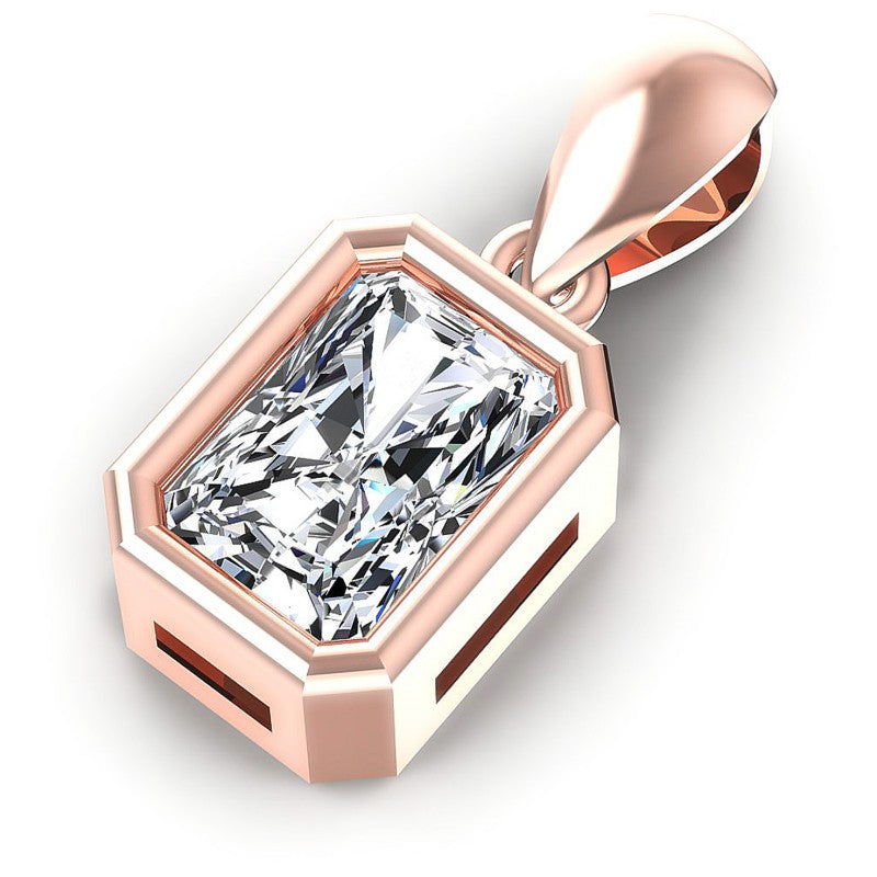 Radiant Diamonds 0.35CT Solitaire Pendant in 18KT Rose Gold