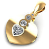 Round and Heart Diamonds 0.45CT Heart Pendant in 14KT Rose Gold