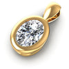 Oval Diamonds 0.35CT Solitaire Pendant in 14KT Rose Gold