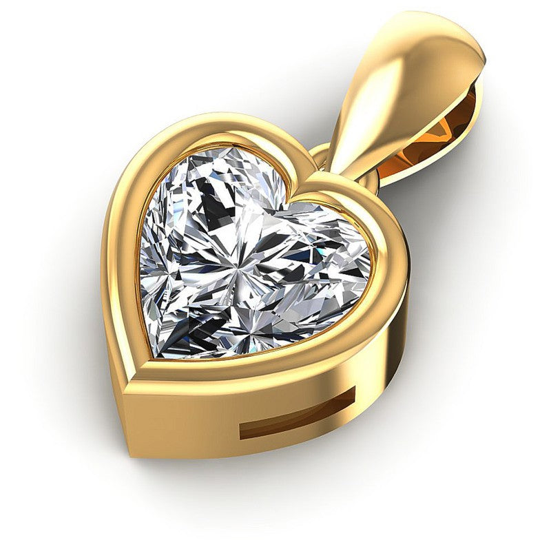 Heart Diamonds 0.35CT Solitaire Pendant in 14KT Rose Gold
