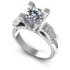 Round Diamonds 0.85CT Engagement Ring in 14KT White Gold