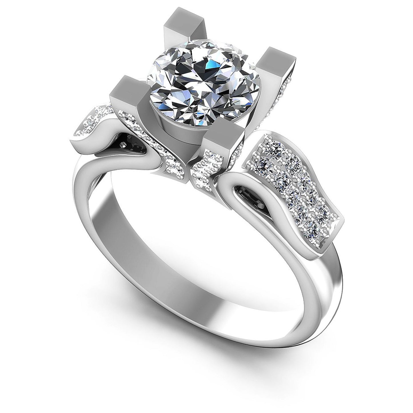 0.85CT Round Cut Diamonds Engagement Rings