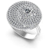 Round Diamonds 2.40CT Fashion Ring in 14KT White Gold