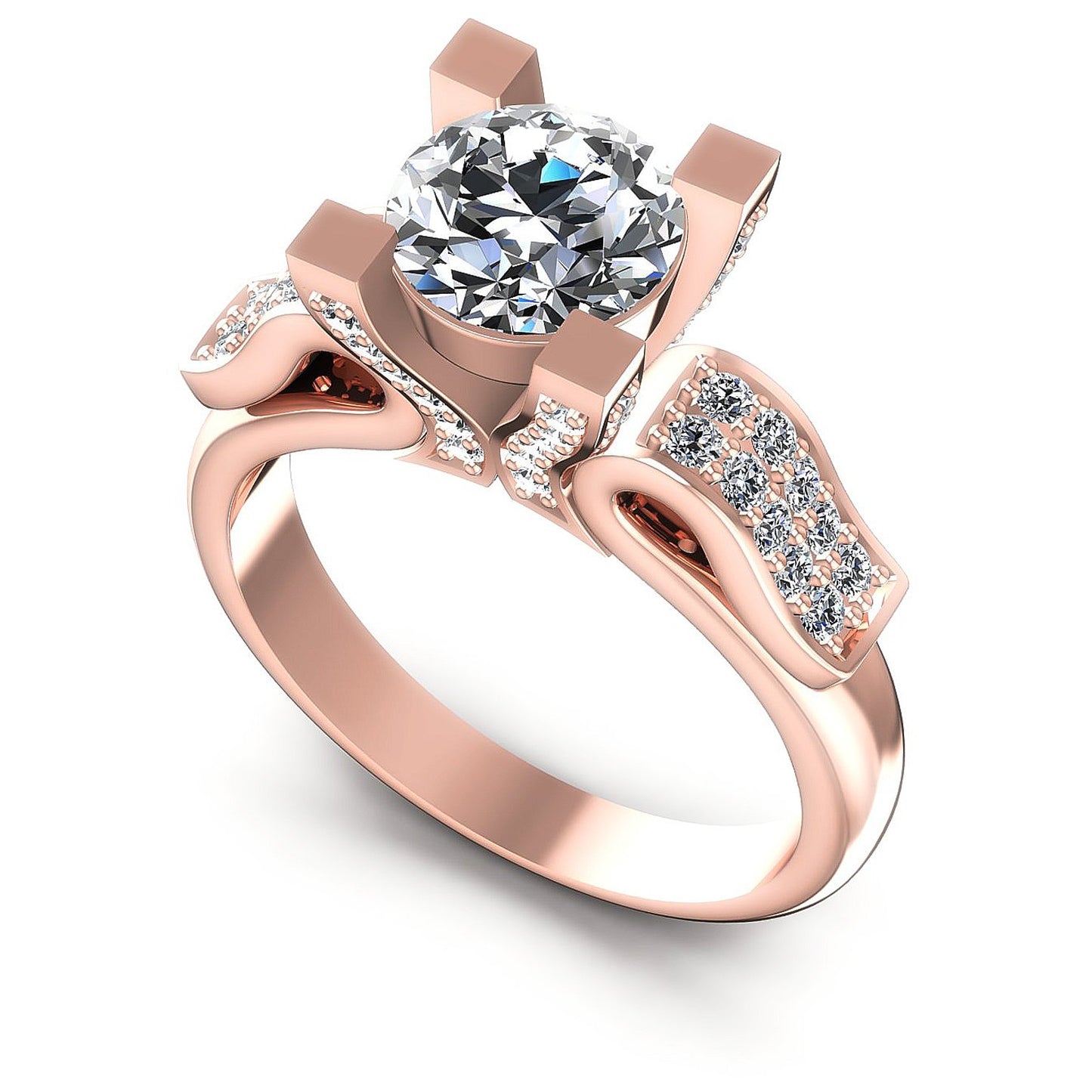 0.85CT Round Cut Diamonds Engagement Rings