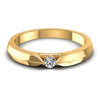Round Diamonds 0.10CT Solitaire Ring in 14KT Yellow Gold