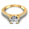 Round Diamonds 0.55CT Engagement Ring in 14KT Yellow Gold