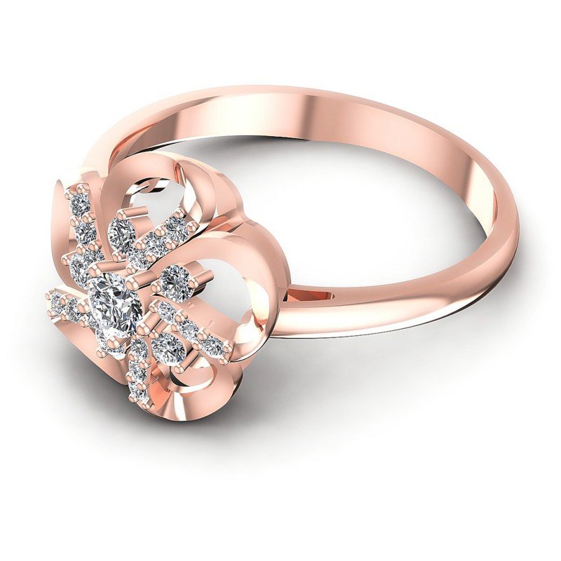 Round Diamonds 0.30CT Fashion Ring in 18KT Rose Gold