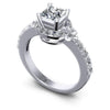 0.95CT Princess And Round  Cut Diamonds Engagement Rings