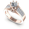 Princess and Round Diamonds 1.20CT Engagement Ring in 18KT White Gold