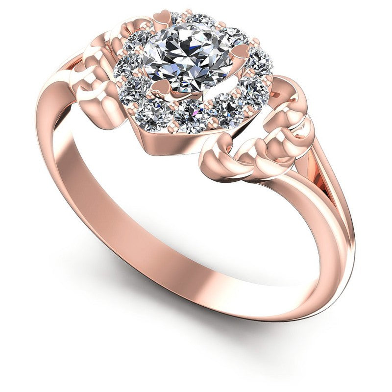 Round Diamonds 0.65CT Halo Ring in 18KT White Gold