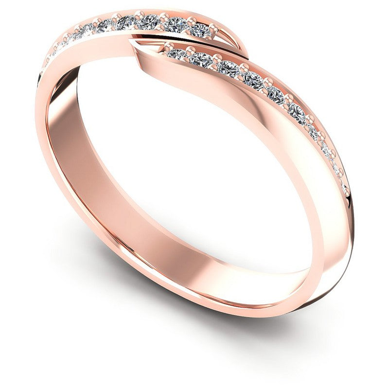 Round Diamonds 0.30CT Diamonds Wedding Band in 18KT White Gold