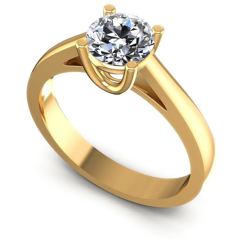 Round Diamonds 0.35CT Solitaire Ring in 14KT White Gold