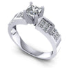 0.65CT Princess And Round  Cut Diamonds Engagement Rings