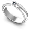 Round Diamonds 0.15CT Solitaire Ring in 14KT White Gold