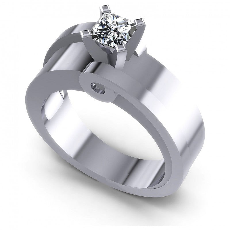 Princess Diamonds 0.35CT Solitaire Ring in 14KT White Gold