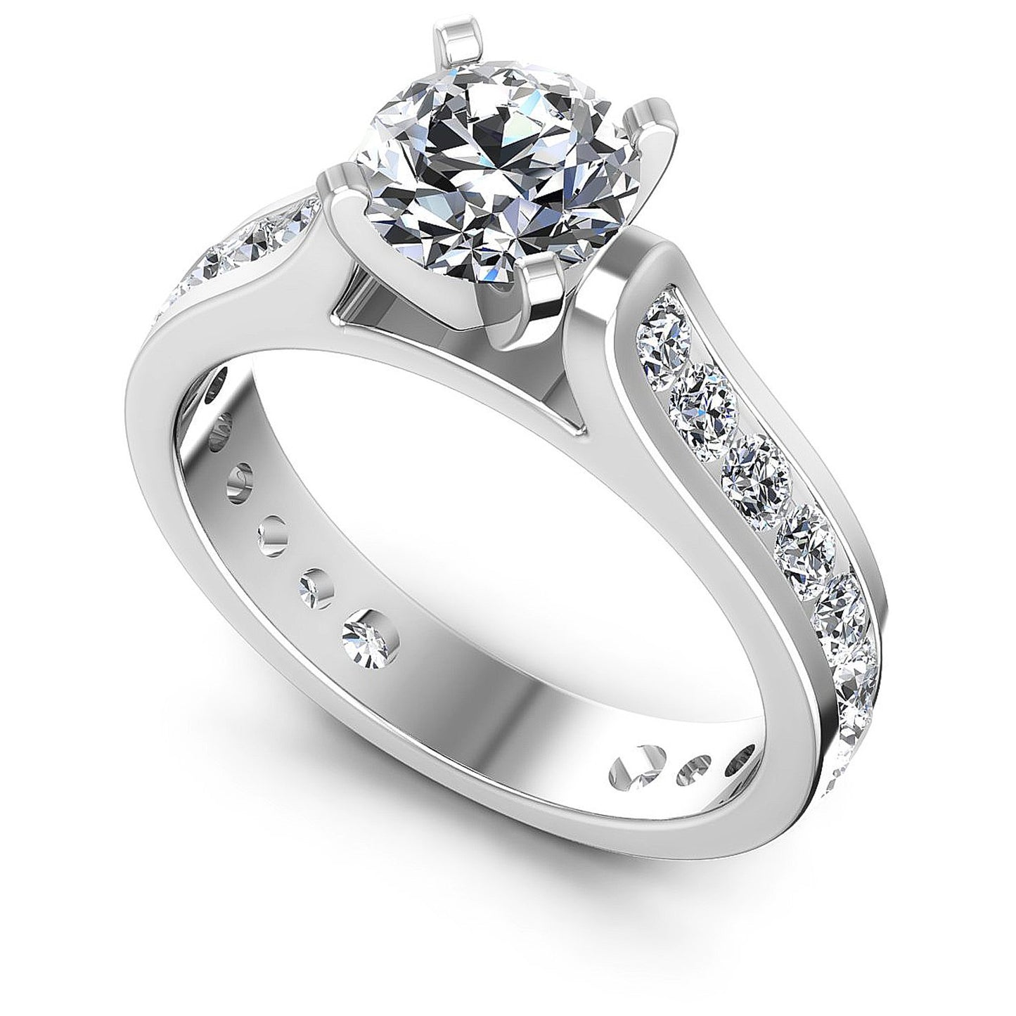 1.25CT Round Cut Diamonds Engagement Rings