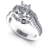 1.00CT Princess And Round  Cut Diamonds Engagement Rings