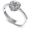 Round Diamonds 0.90CT Halo Ring in 14KT White Gold