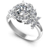 Round and Oval and Marquise Diamonds 1.15CT Halo Ring in 14KT White Gold