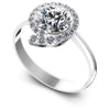 Round Diamonds 0.65CT Halo Ring in 14KT White Gold