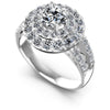 Round Diamonds 1.60CT Halo Ring in 14KT White Gold