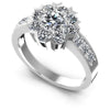 Round Diamonds 1.20CT Halo Ring in 14KT White Gold