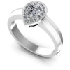 Round and Pear Diamonds 0.50CT Antique Ring in 14KT White Gold