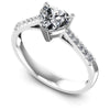 Round and Heart Diamonds 0.55CT Engagement Ring in 14KT White Gold
