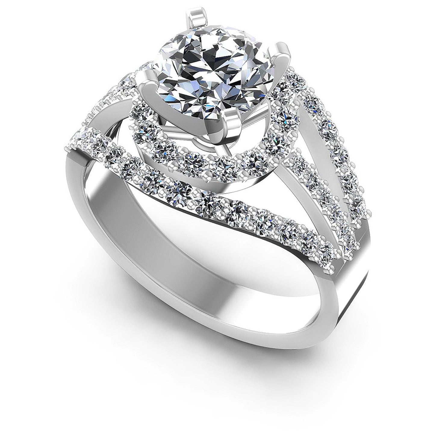 1.15CT Round Cut Diamonds Engagement Rings