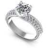 Round Diamonds 1.20CT Engagement Ring in 14KT White Gold