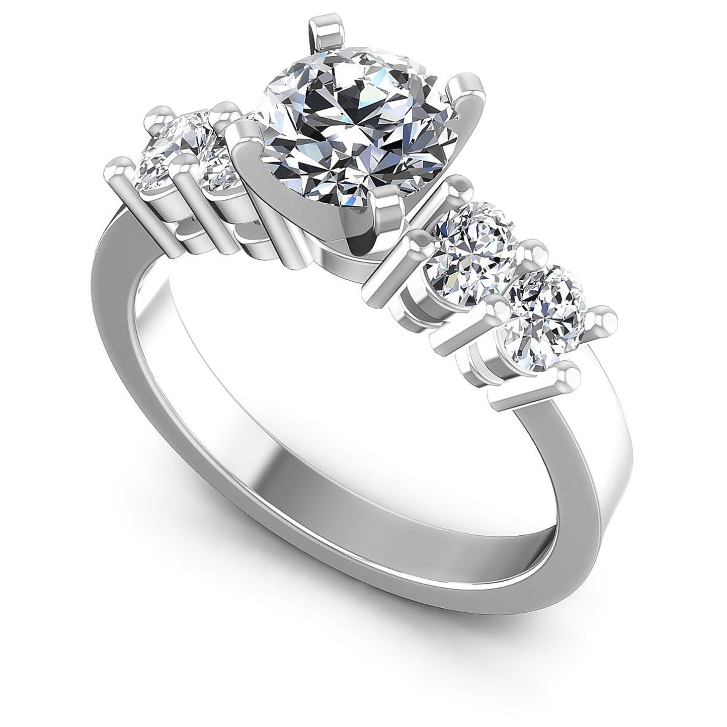 1.00CT Round Cut Diamonds Engagement Rings